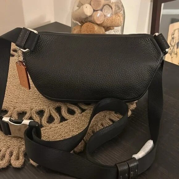 Coach Black Jacquard Crossbody, NWT - Picture 2 of 6